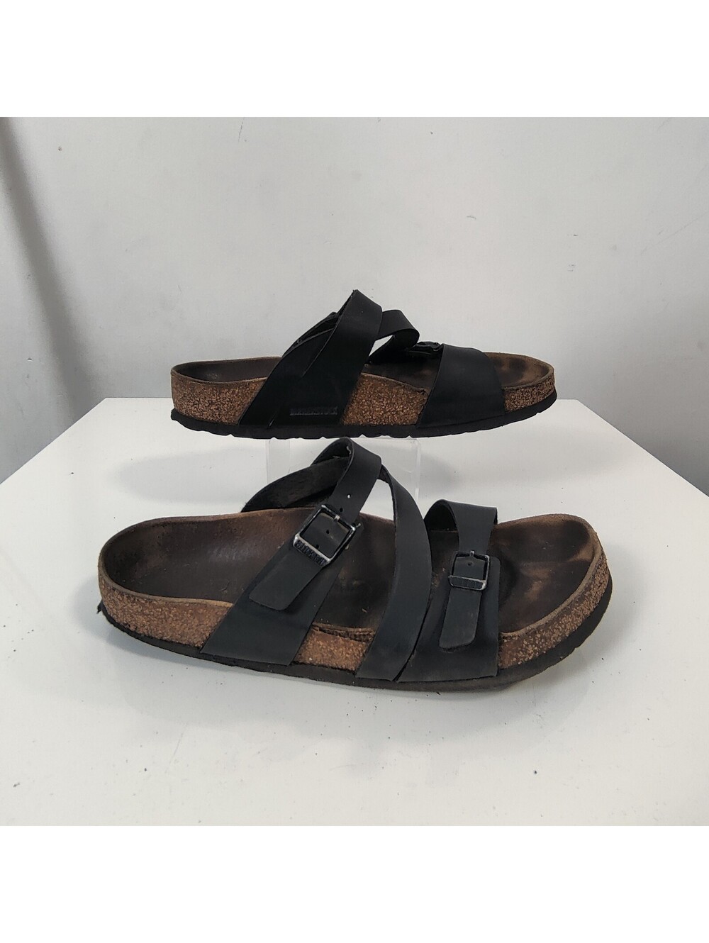 Birkenstock Salina Black Strappy Slide Buckle Sandals EU 37 US L6